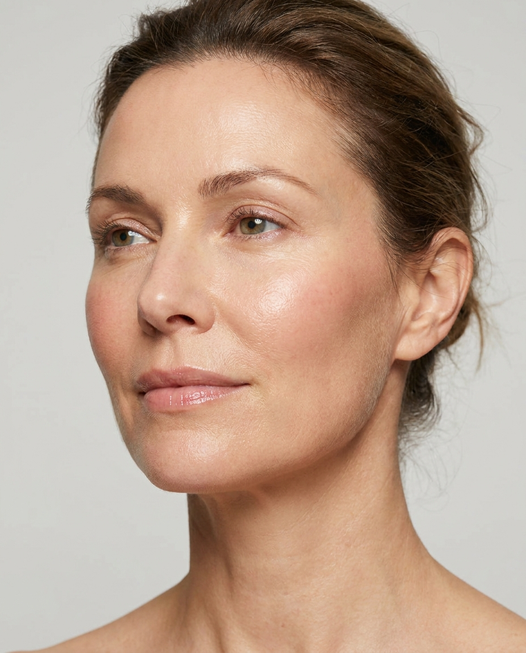 Lifted cheeks & contour after