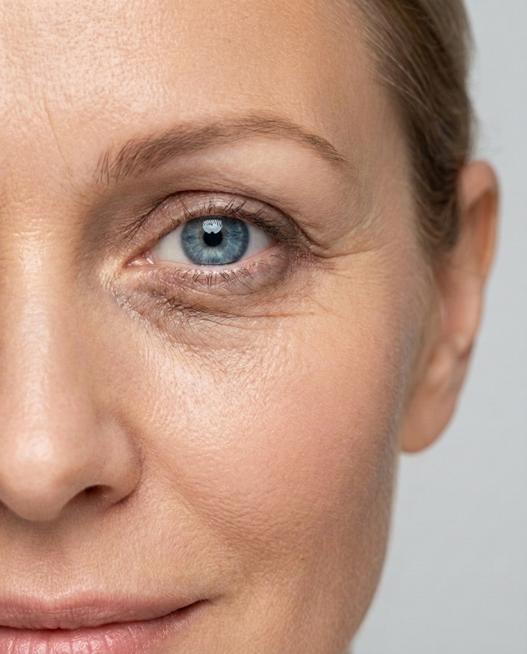 Smoother eyes & fine lines before