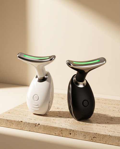 White and black devices on stone, premium